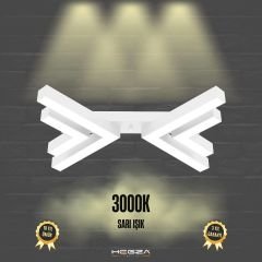 OSSO - Plafonyer LED Avize Beyaz Kasa - 3000K - Sarı Işık