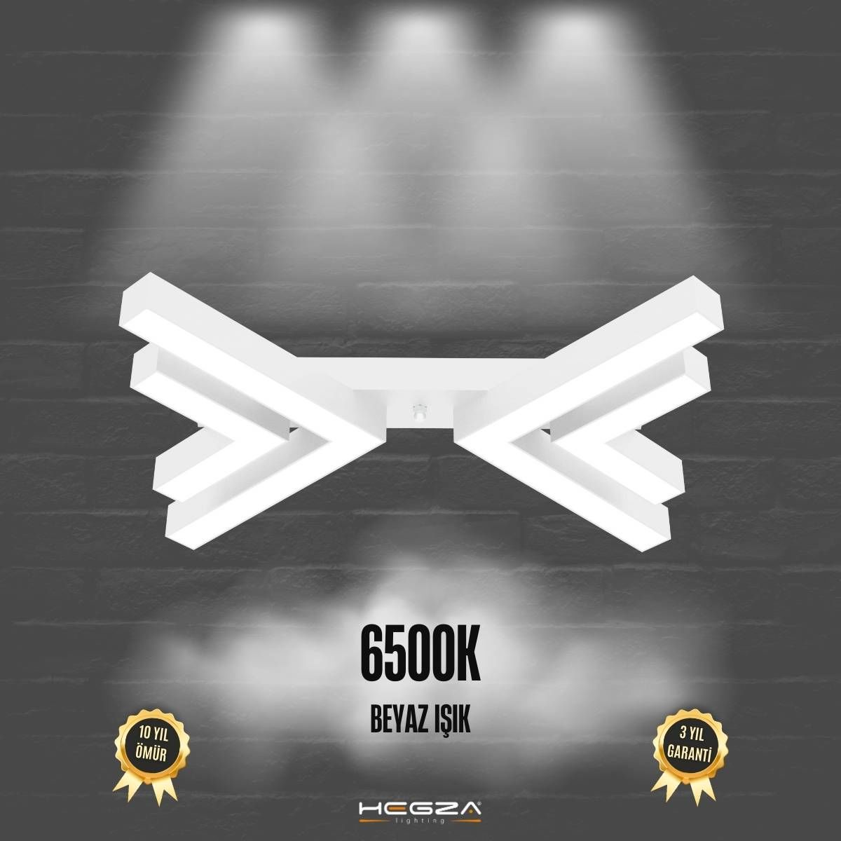 OSSO - Plafonyer LED Avize Beyaz Kasa - 6500K - Beyaz Işık