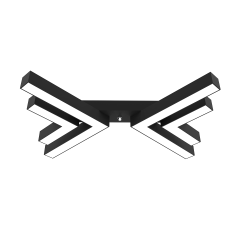 OSSO - Plafonyer LED Avize Siyah Kasa - 3000K - Sarı Işık