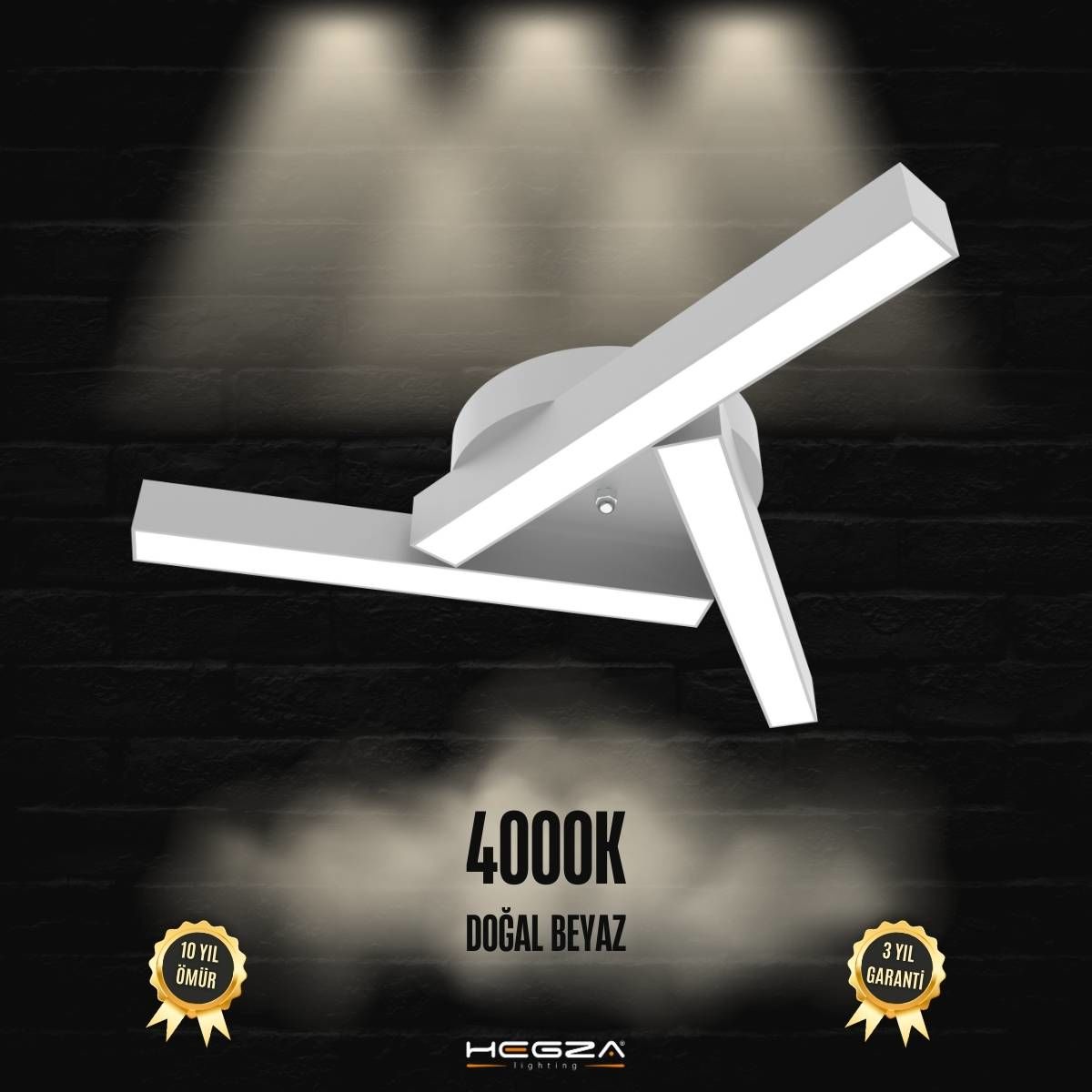 MIRADOR - Plafonyer LED Avize Gri Kasa - 4000K - Gün Işığı