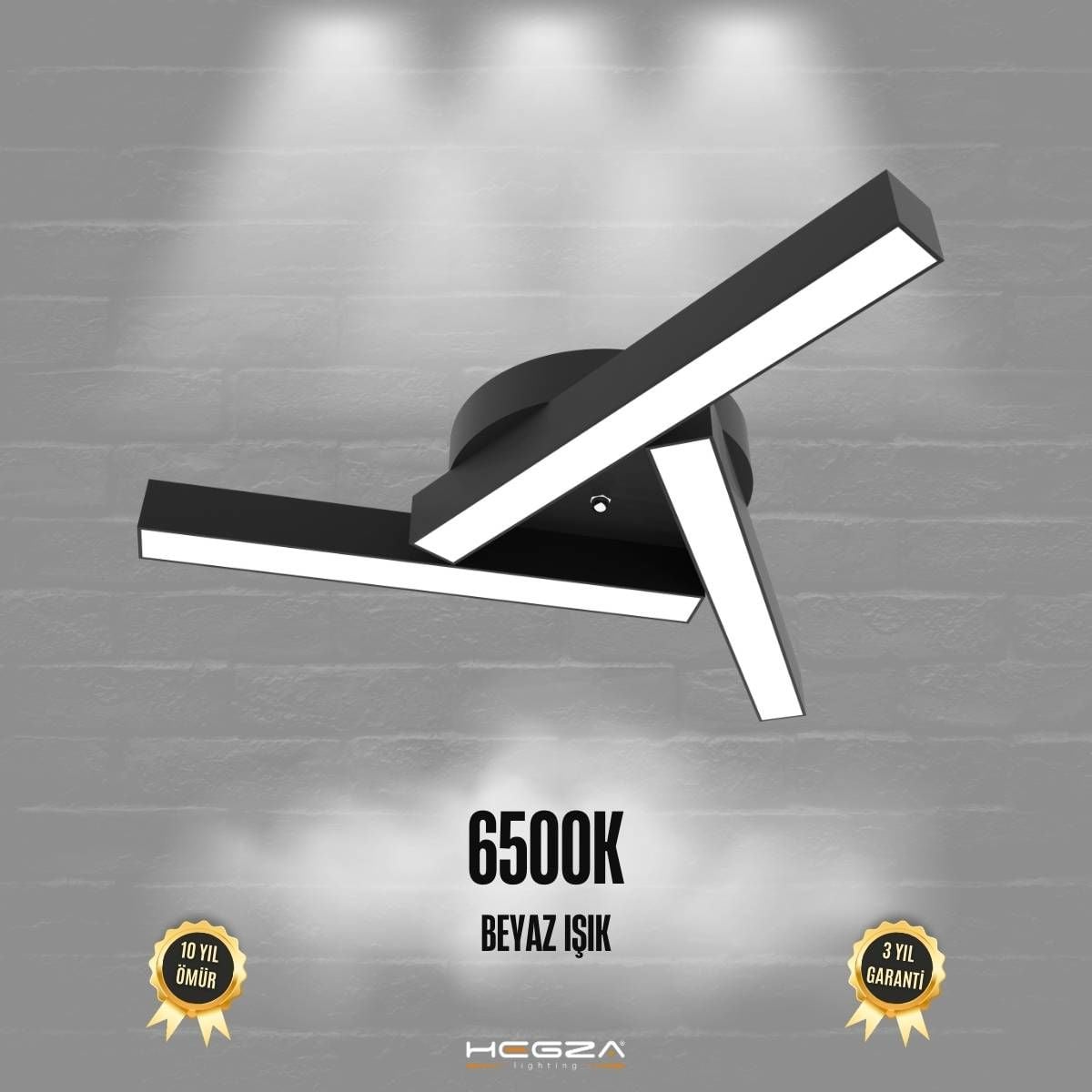 MIRADOR - Plafonyer LED Avize Siyah Kasa - 6500K - Beyaz Işık