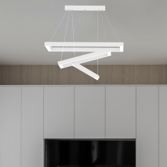 HERMANO - Modern LED Avize Beyaz Kasa - 3000K - Sarı Işık