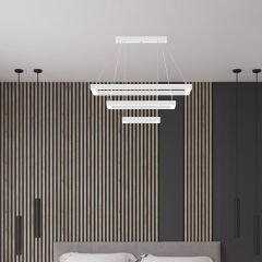 HERMANO - Modern LED Avize Beyaz Kasa - 6500K - Beyaz Işık