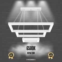 HERMANO - Modern LED Avize Beyaz Kasa - 6500K - Beyaz Işık