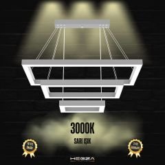 HERMANO - Modern LED Avize Gri Kasa - 3000K - Sarı Işık