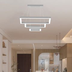 HERMANO - Modern LED Avize Gri Kasa - 4000K - Gün Işığı