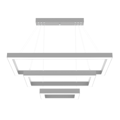 HERMANO - Modern LED Avize Gri Kasa - 6500K - Beyaz Işık