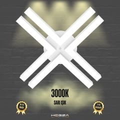 TIMON - Plafonyer LED Avize Beyaz Kasa - 3000K - Sarı Işık