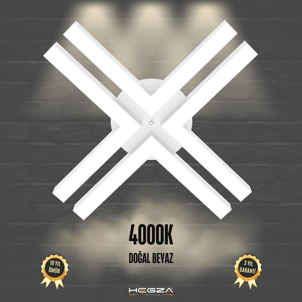 TIMON - Plafonyer LED Avize Beyaz Kasa - 4000K - Gün Işığı