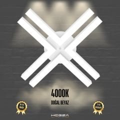 TIMON - Plafonyer LED Avize Beyaz Kasa - 4000K - Gün Işığı