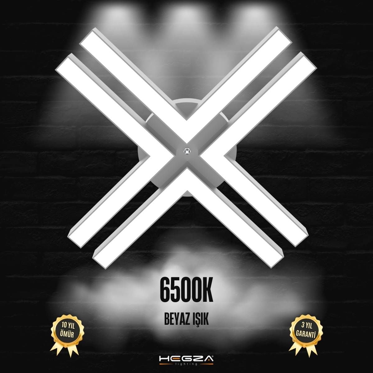 TIMON - Plafonyer LED Avize Gri Kasa - 6500K - Beyaz Işık