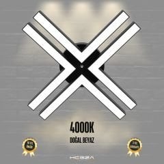 TIMON - Plafonyer LED Avize Siyah Kasa - 4000K - Gün Işığı