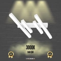 GRADA - Plafonyer LED Avize Beyaz Kasa - 3000K - Sarı Işık