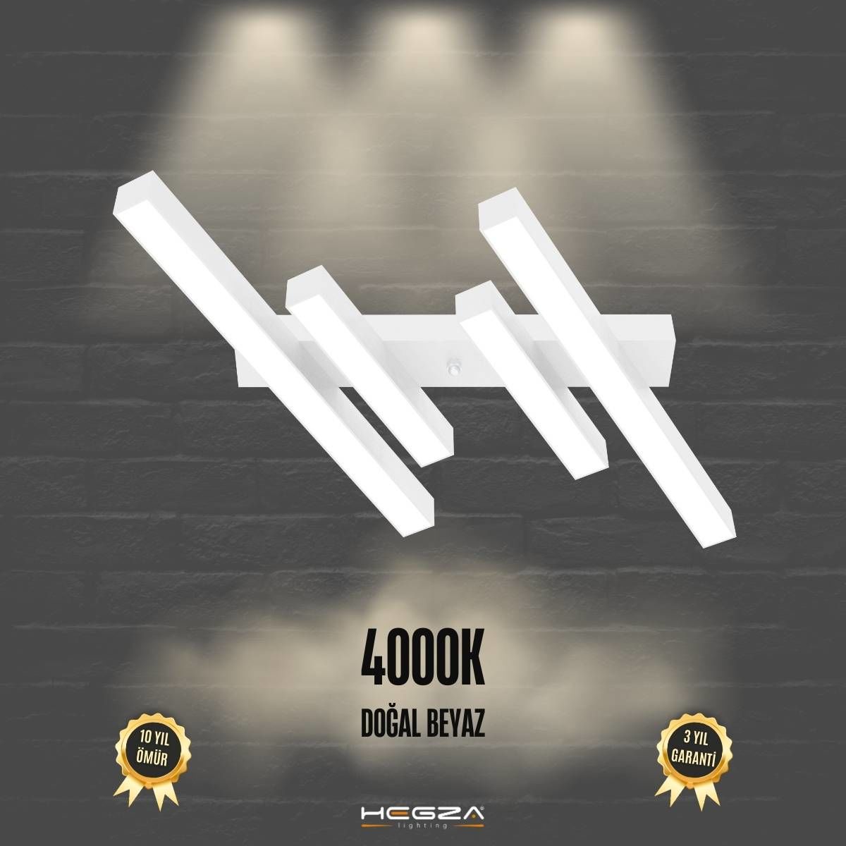 GRADA - Plafonyer LED Avize Beyaz Kasa - 4000K - Gün Işığı