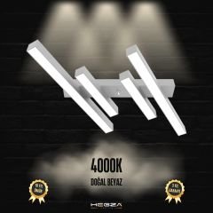 GRADA - Plafonyer LED Avize Gri Kasa - 4000K - Gün Işığı