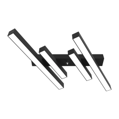 GRADA - Plafonyer LED Avize Siyah Kasa - 4000K - Gün Işığı