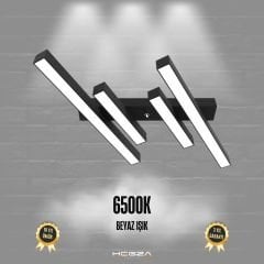 GRADA - Plafonyer LED Avize Siyah Kasa - 6500K - Beyaz Işık