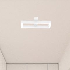 PIAZZA - Plafonyer LED Avize Gri Kasa - 3000K - Sarı Işık
