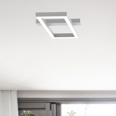 PIAZZA - Plafonyer LED Avize Gri Kasa - 4000K - Gün Işığı