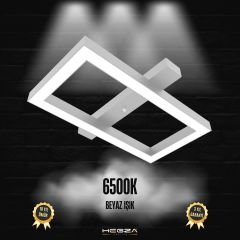 PIAZZA - Plafonyer LED Avize Gri Kasa - 6500K - Beyaz Işık