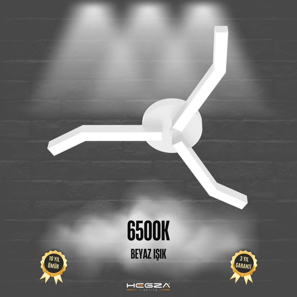 TREBOL - Plafonyer LED Avize Beyaz Kasa - 6500K - Beyaz Işık