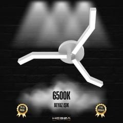 TREBOL - Plafonyer LED Avize Gri Kasa - 6500K - Beyaz Işık