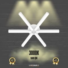 BORDE - Plafonyer LED Avize Beyaz Kasa - 3000K - Sarı Işık