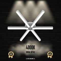 BORDE - Plafonyer LED Avize Gri Kasa - 4000K - Gün Işığı