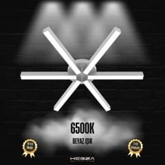 BORDE - Plafonyer LED Avize Gri Kasa - 6500K - Beyaz Işık