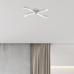 POLPO - Plafonyer LED Avize Siyah Kasa - 3000K - Sarı Işık