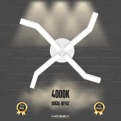 POLPO - Plafonyer LED Avize Beyaz Kasa - 4000K - Gün Işığı