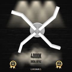 POLPO - Plafonyer LED Avize Gri Kasa - 4000K - Gün Işığı