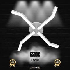 POLPO - Plafonyer LED Avize Gri Kasa - 6500K - Beyaz Işık