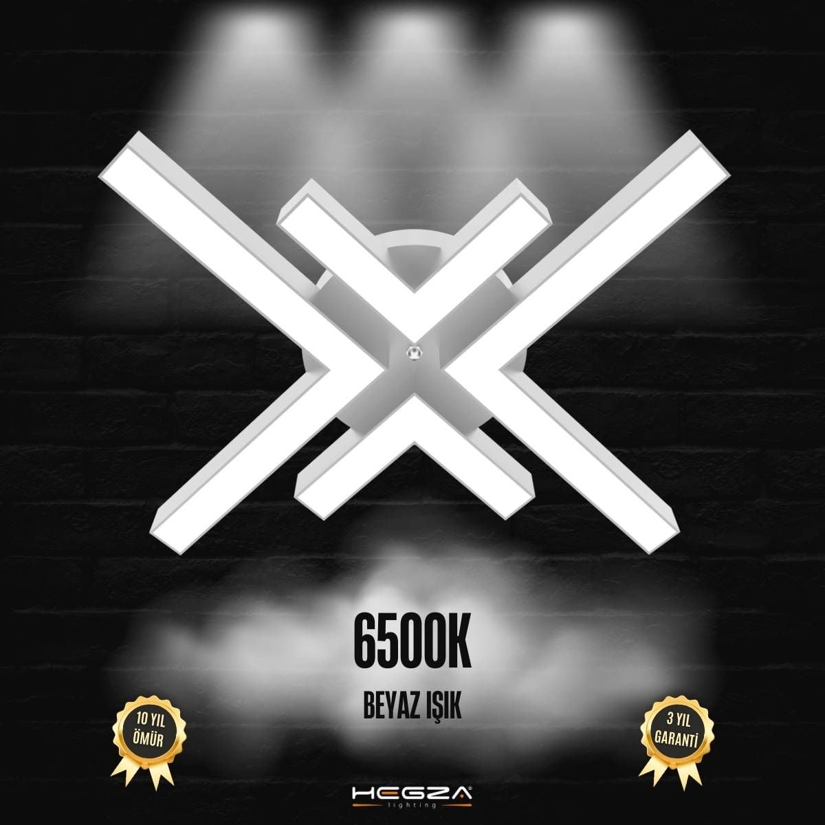 ARANA - Plafonyer LED Avize Gri Kasa - 6500K - Beyaz Işık