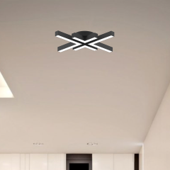 ARANA - Plafonyer LED Avize Siyah Kasa - 3000K - Sarı Işık