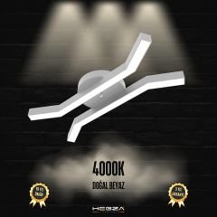 FORMICA - Plafonyer LED Avize Gri Kasa - 4000K - Gün Işığı