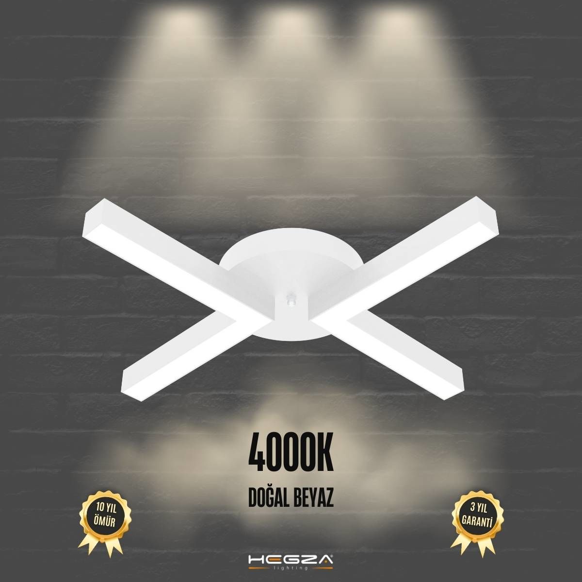 CONTENTO - Plafonyer LED Avize Beyaz Kasa - 4000K - Gün Işığı