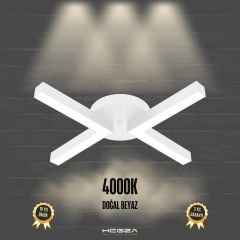 CONTENTO - Plafonyer LED Avize Beyaz Kasa - 4000K - Gün Işığı