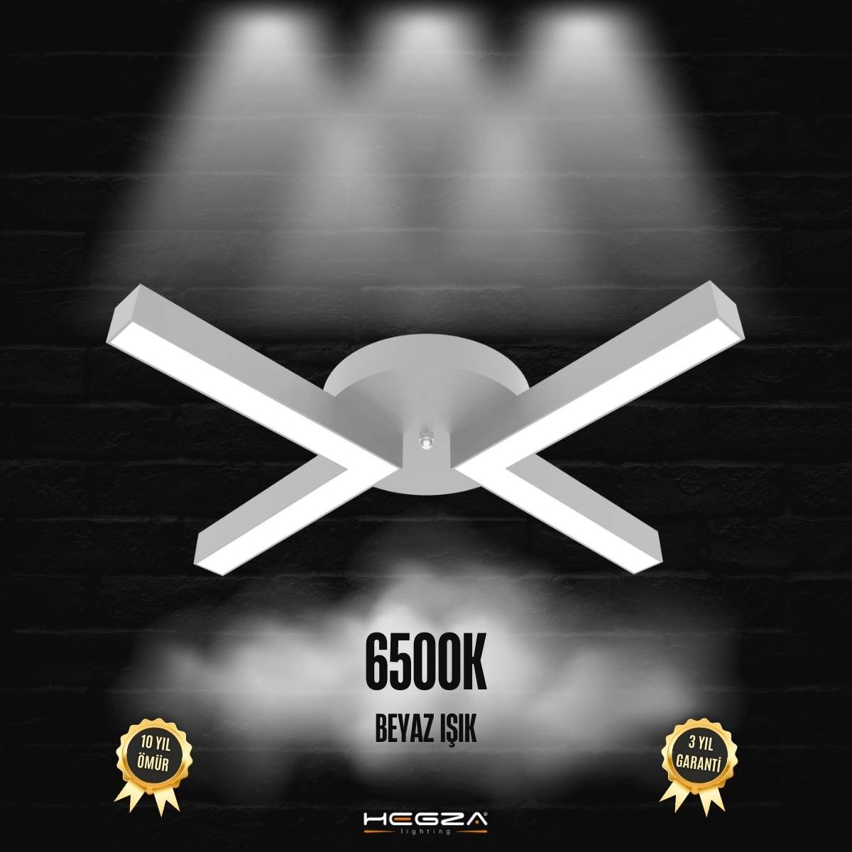 CONTENTO - Plafonyer LED Avize Gri Kasa - 6500K - Beyaz Işık