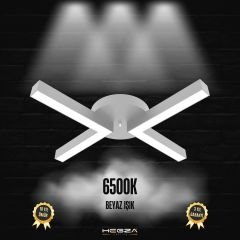 CONTENTO - Plafonyer LED Avize Gri Kasa - 6500K - Beyaz Işık