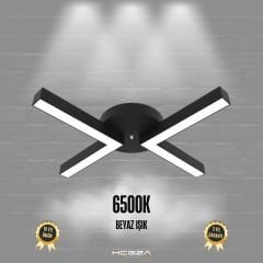 CONTENTO - Plafonyer LED Avize Siyah Kasa - 6500K - Beyaz Işık