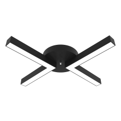 CONTENTO - Plafonyer LED Avize Siyah Kasa - 6500K - Beyaz Işık