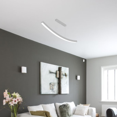 FRECCIA - Modern LED Avize Gri Kasa - 4000K - Gün Işığı