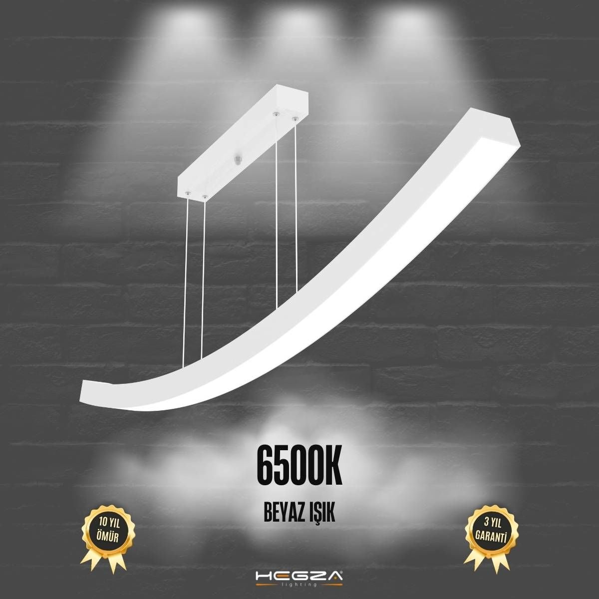 FRECCIA - Modern LED Avize Beyaz Kasa - 6500K - Beyaz Işık