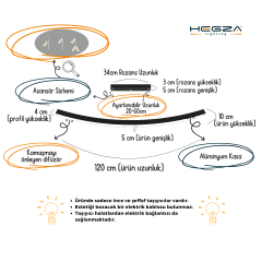 FRECCIA - Modern LED Avize Beyaz Kasa - 6500K - Beyaz Işık