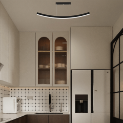 FRECCIA - Modern LED Avize Siyah Kasa - 4000K - Gün Işığı