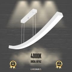 FRECCIA - Modern LED Avize Beyaz Kasa - 4000K - Gün Işığı