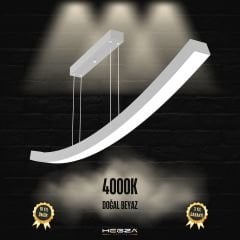 FRECCIA - Modern LED Avize Gri Kasa - 4000K - Gün Işığı