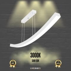 FRECCIA - Modern LED Avize Beyaz Kasa - 3000K - Sarı Işık
