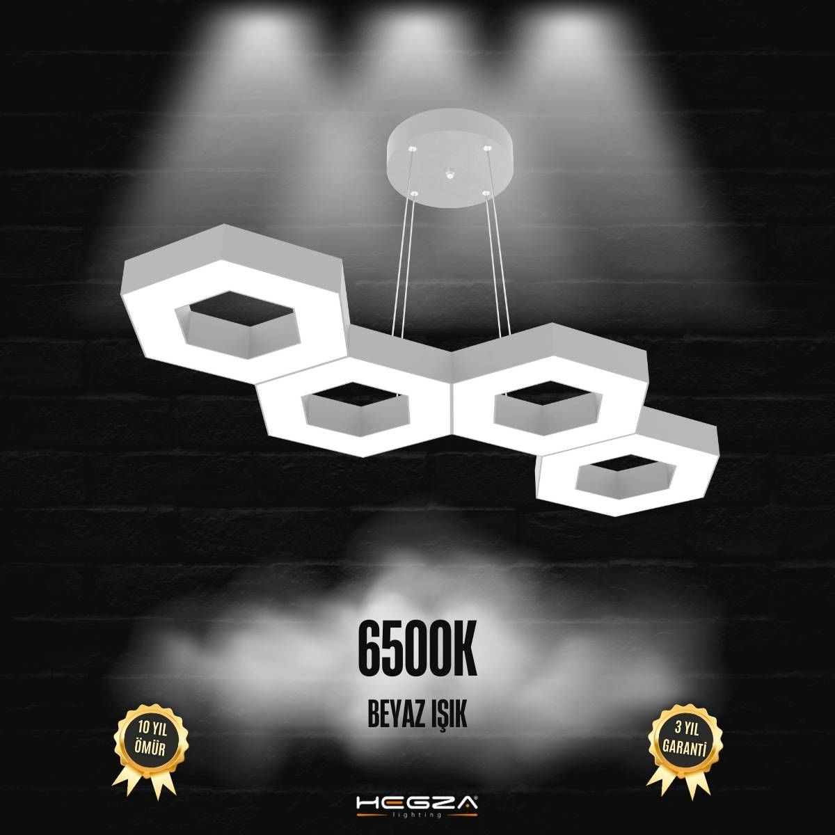 CATENA-DUO - Modern Endirekt LED Avize Gri Kasa - 6500K - Beyaz Işık